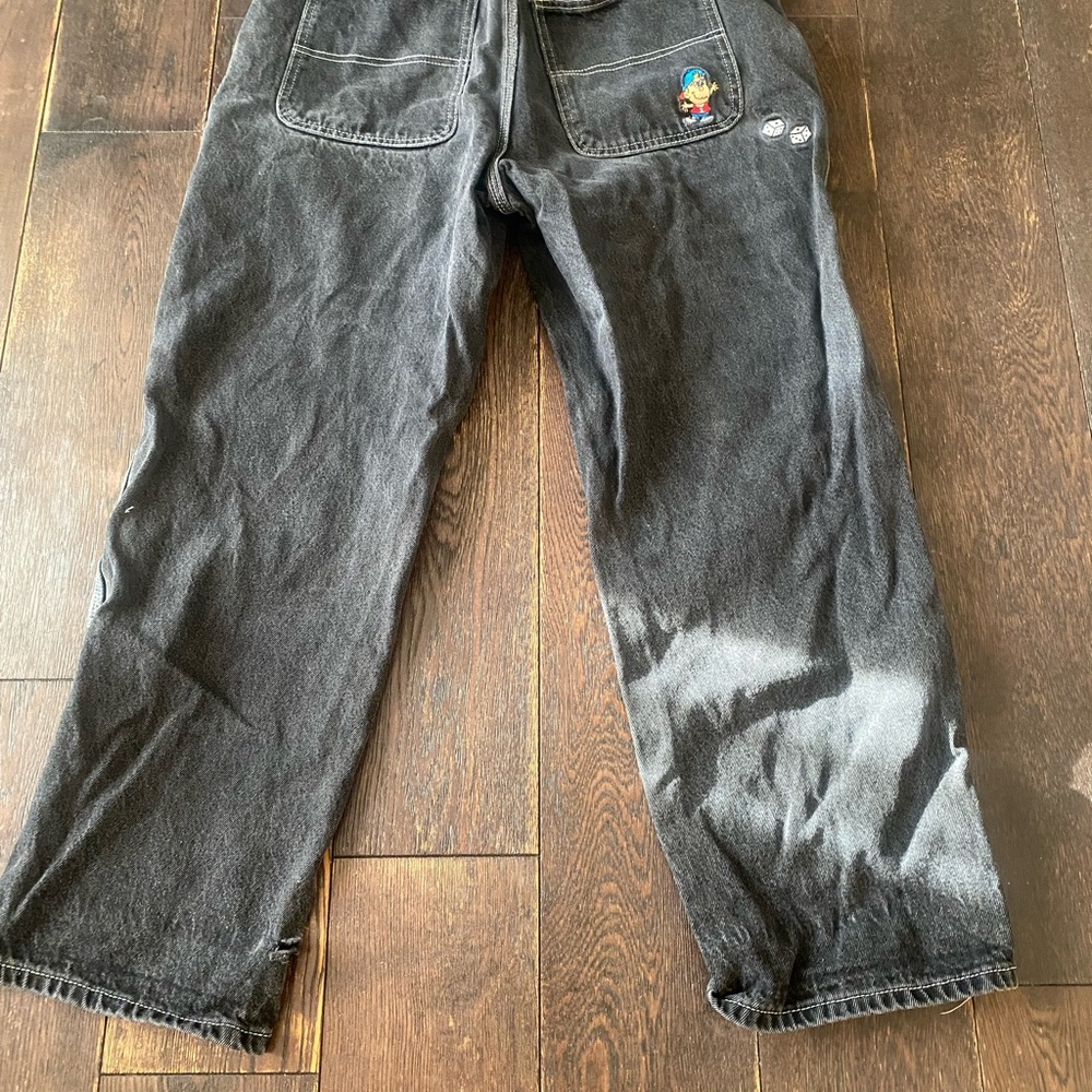 Butter Black Denim Pants with Patch Detail